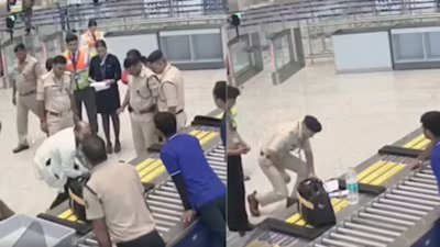 Man collapses at Delhi airport: CISF sub-inspector rushes in; quick CPR revives unconscious man | India News