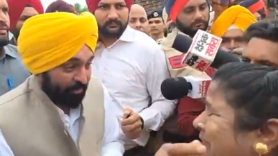 Punjab: CM Bhagwant Mann gets emotional while meeting flood-affected villagers in Firozepur | India News