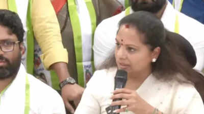 ‘KTR didn’t back me’: K Kavitha quits BRS, MLC seat; cries conspiracy against her in party | Hyderabad News