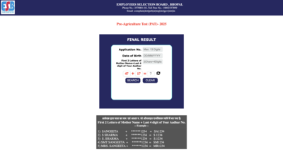 MPESB PAT result 2025 declared at esb.mp.gov.in: Check direct link and next steps here