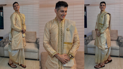 This Mumbai influencer just turned his mum’s saree into the coolest festive dhoti |