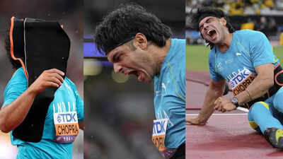 Neeraj Chopra rips off belt, covers face after World Athletics Championships final elimination – watch | More sports News