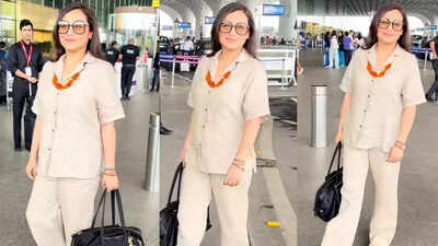 Rani Mukerji spotted at Mumbai airport; is she flying to Poland for Shah Rukh Khan’s ‘King’? | Hindi Movie News