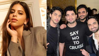 Suhana Khan REACTS to Samay Raina’s ‘cruise’ T-shirt PIC; comments on post featuring Aryan Khan and cousin Arjun Chhiba | Hindi Movie News