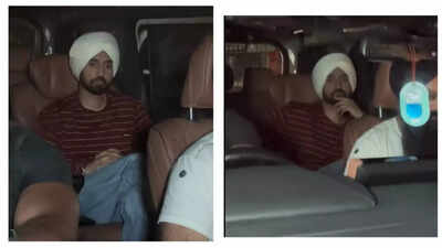 Diljit Dosanjh makes rare appearance in Mumbai months after Sardaar Ji 3 controversy, chooses not to step out or interact | Hindi Movie News