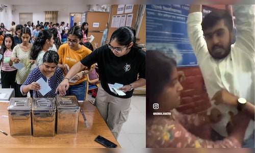 DUSU elections 2025: ABVP, NSUI allege vote manipulation against each-other | Watch