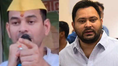 ‘Ask Jaichand’: Tej Pratap Yadav hits out at brother Tejashwi; row over Lalu-Rabri photo on party poster | India News