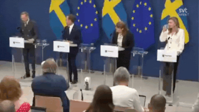Watch: Sweden’s new health minister Elisabet Lann collapses; was holding live press briefing