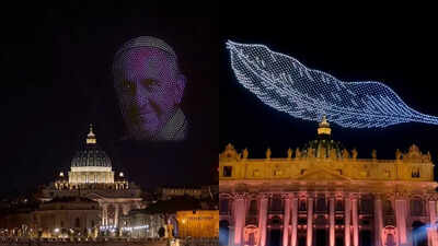 Vatican City dazzles: Elon Musk’s brother Kimbal’s 3,000 drones light up the sky with masterpiece icons over St. Peter’s Basilica | World News