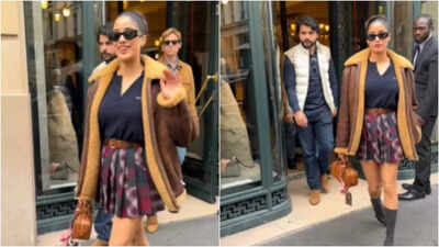 Janhvi Kapoor and her rumored beau Shikhar Pahariya get spotted exiting luxury handbag store in Paris |