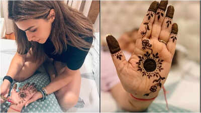 Kriti Sanon becomes mom’s personal mehendi artist on Karwa Chauth — See heartwarming pics |