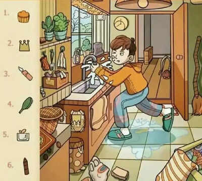 Optical illusion: Only the sharpest minds can spot the 6 hidden objects in this picture
