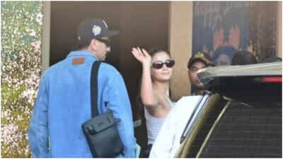 Ranbir Kapoor and Alia Bhatt spotted at Mumbai airport, head for vacation with daughter Raha – watch video |