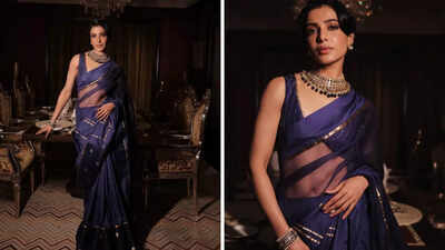Samantha Ruth Prabhu dazzles in a royal blue silk saree: Price tag of the chic ensemble that’s turning heads is Rs 45,000 | Hindi Movie News