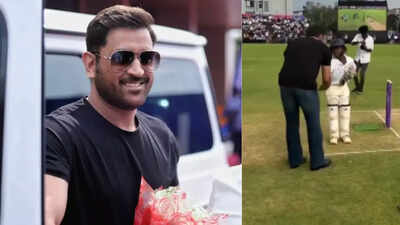 Young fan touches MS Dhoni’s feet; what he did next will melt your heart – watch | Cricket News