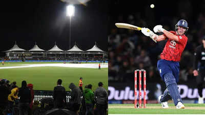 Rain plays spoilsport: 1st New Zealand-England T20I abandoned without result | Cricket News