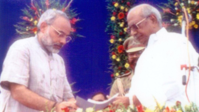 ‘On this day …’: PM Modi shares nostalgic pictures on day he first became Gujarat CM; recalls mother’s words | India News