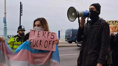 ‘Smashed windows, graffiti and intimidation’: Feminist conference venue in Brighton vandalised by trans activists – Watch