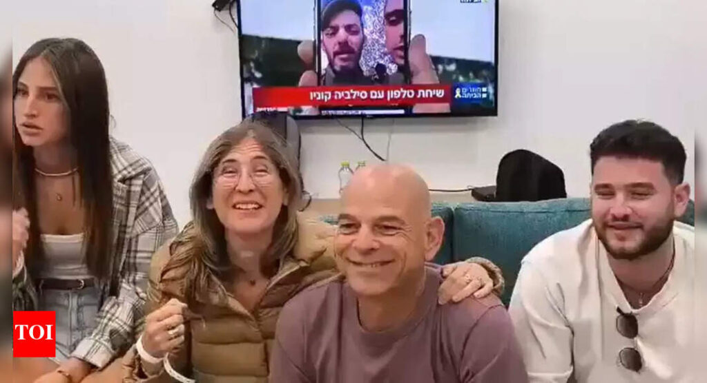 Joyful reunion: 7 hostages return from Hamas captivity; Israeli families share happy moments