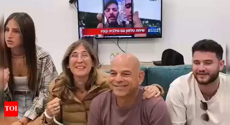 Joyful reunion: 7 hostages return from Hamas captivity; Israeli families share happy moments