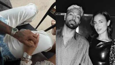 Hardik Pandya and Mahieka Sharma’s PDA: Couple hold hands and flaunt love during romantic beach vacation | Hindi Movie News