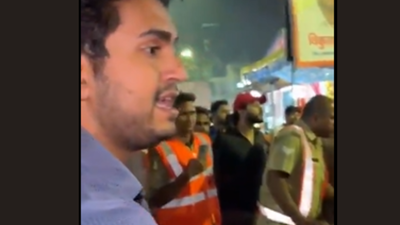 Watch: UP man abuses, forces car driver to kneel and apologise over parking dispute; Congress links him to BJP | India News