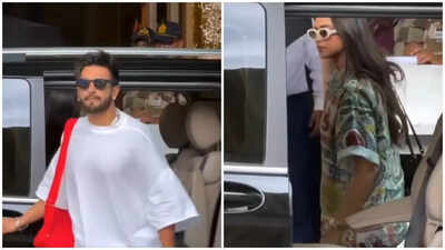 Ranveer Singh, Deepika Padukone, Karan Johar, and Ananya Panday jet off for Jamnagar |