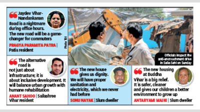 Eviction drive at Salia Sahi in Bhubaneswar for new parallel road | Bhubaneswar News