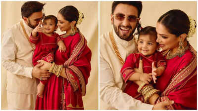 Deepika Padukone and Ranveer Singh introduce daughter Dua to the world on Diwali, fans shower love and blessings |