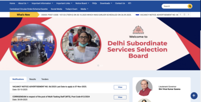 DSSSB TGT Recruitment 2025: Registration for 5,346 posts underway, apply before November 7 at dsssb.delhi.gov.in