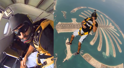 Watch: Dubai Crown Prince Sheikh Hamdan skydives over Palm Jumeirah, shares thrilling video | World News