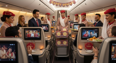 Emirates announces special Diwali celebration plan onboard with Bollywood movies, sweets, and festive treats