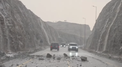 UAE faces rockfalls and road hazards after heavy rains in eastern region | World News
