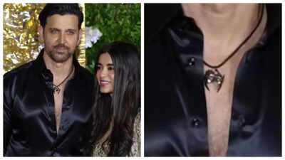 Hrithik Roshan reignites ‘Krrish 4’ buzz; wears iconic mask pendant at Diwali party – PICS |