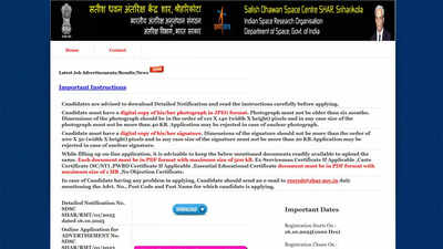 ISRO recruitment 2025: Apply online at apps.shar.gov.in for BE, BSc, Diploma, ITI and 10th pass