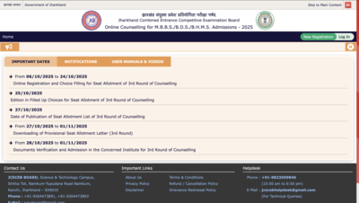Jharkhand NEET UG counselling 2025: Round 3 revised schedule released at neetug.jceceb.org.in, seat allotment on October 27