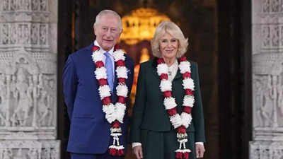 King Charles and Queen Camilla visit London’s Neasden Temple to mark its 30th anniversary