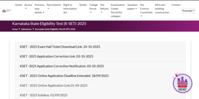 KSET admit card 2025 released at cetonline.karnataka.gov.in: Direct link to download hall tickets here
