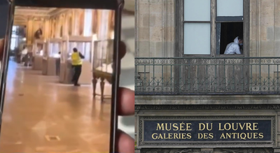Louvre Museum robbery caught on video: Man seen using cutter to cut through display case glass | World News