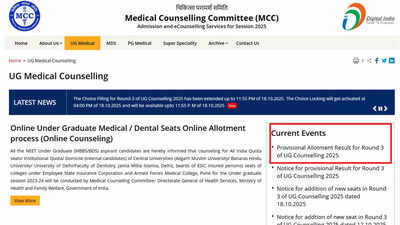 MCC NEET UG 2025 round 3 seat allotment result released at mcc.nic.in; download here