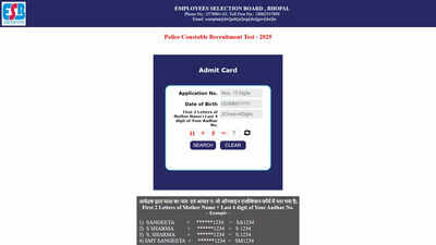 MPESB MP Police Constable Admit Card 2025 released: Download hall ticket PDF at esb.mp.gov.in