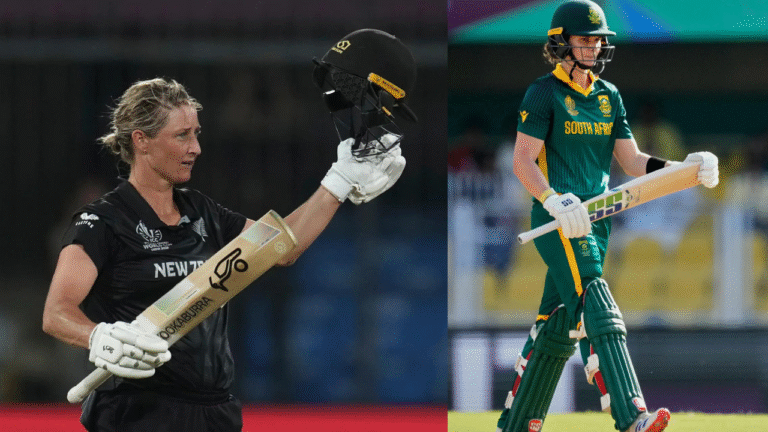 New Zealand Women 32/1 in 8.5 Overs | New Zealand vs South Africa Live Score, Women’s World Cup 2025: Marizanne Kapp strikes first ball to dismiss Suzie Bates