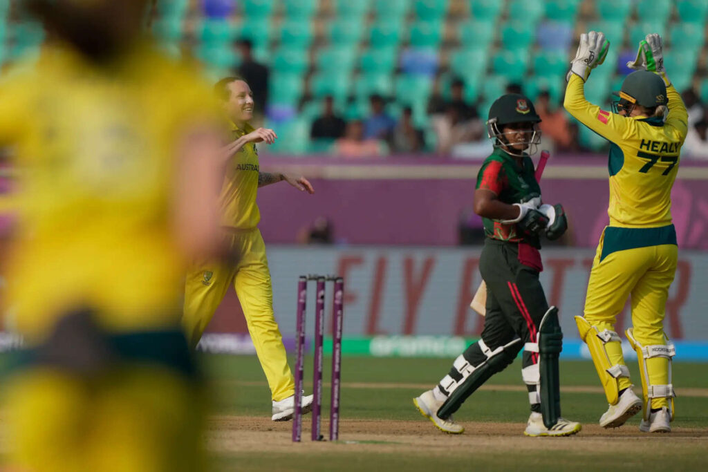 Bangladesh Women 73/2 in 17.5 Overs | Australia vs Bangladesh Live Score, Women’s World Cup 2025: Sharmin Akhter, Rubya Haider steady ship for Bangladesh after Australia strike early