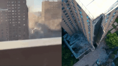 Watch: New York high-rise housing tower collapses partially; sparks emergency response | World News