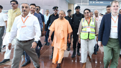UP CM Yogi Adityanath inspects Noida airport site, inauguration expected soon | India News