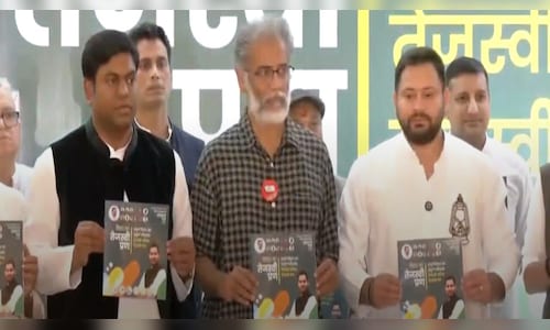 Bihar polls: Mahagathbandhan launches manifesto ‘Bihar ka Tejashwi Pran’; Rahul skips it