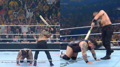 Never seen before! WWE superstar Roman Reigns turns Virat Kohli, bats opponent out of the ring – Watch | Cricket News