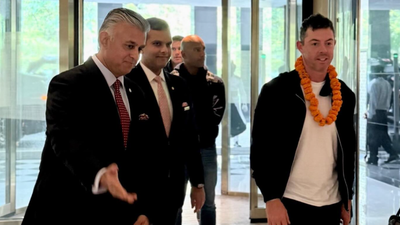 Rory McIlroy receives hero’s welcome in India ahead of debut at DP World India Championship | International Sports News