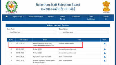 Rajasthan RSSB Ayush Officer Recruitment 2025: Apply online for 1535 posts before 8 November
