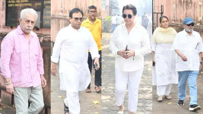 Naseeruddin Shah, Pankaj Kapur, Dilip Joshi, Supriya Pathak, Poonam Dhillon Farah Khan, Rupali Ganguly, Jackie Shroff: Celebs arrive at Satish Shah’s funeral | Hindi Movie News